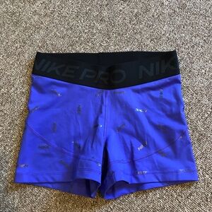 Nike Women's Blue Pro Shorts